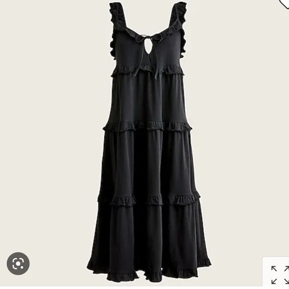 NWT J Crew Tiered Knit Keyhole Maxi Dress Sleeveless Black XS NWT J Crew Tiered Knit Keyhole Maxi Dress Sleeveless Black XS